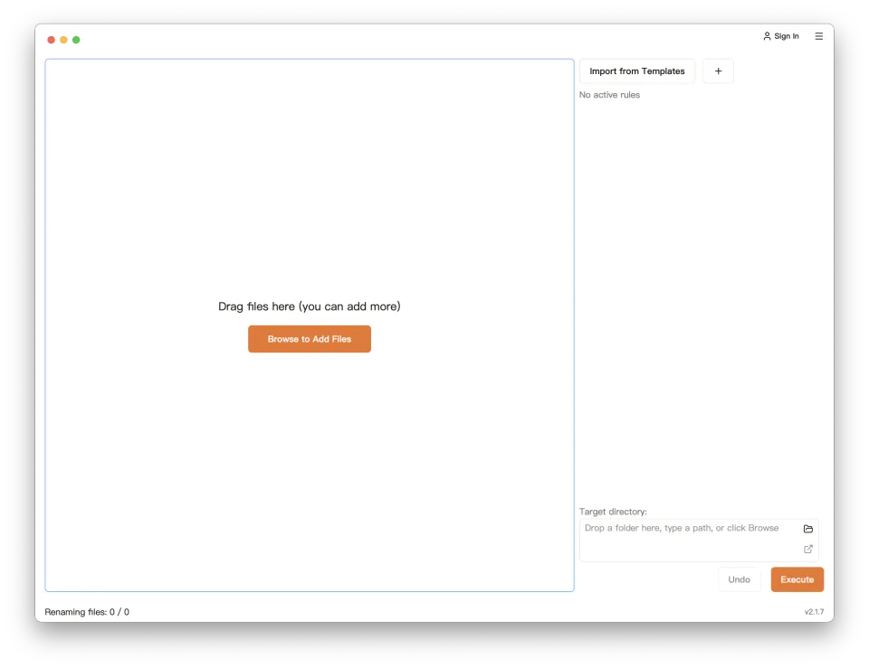SmartBatchRenamer bulk rename tool previewing filenames and checking rename results
